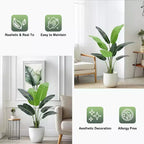 Acekool 48 Oiseaux de Paradis Artificiels - Plante Tropicale Artificielle Réaliste