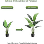Acekool 48 Oiseaux de Paradis Artificiels - Plante Tropicale Artificielle Réaliste