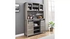 Acekool 70'' Meuble Bar à Café de Ferme, Buffet de Cuisine avec Porte Coulissante Grange, Vaisselier avec Casier à Vin et Range-Verres