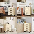 Chariot de rangement à tiroirs en plastique, 4/5 tiroirs, rangement domestique, conteneur de rangement roulant, unité de rangement verticale pour chambre, salon, bureau