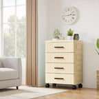Chariot de rangement à tiroirs en plastique, 4/5 tiroirs, rangement domestique, conteneur de rangement roulant, unité de rangement verticale pour chambre, salon, bureau
