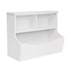 PJ Wood Multi-Functional Bookcase, Store or Display Books of Different Sizes, Wooden Floor Standing Shelf Organizer for Home or Office, White
