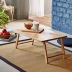PJ Wood Plateau de bureau pliable pour ordinateur portable, table portable légère pour le travail sur ordinateur au lit ou sur le canapé, manger à la maison, petits espaces, 24 pouces, naturel