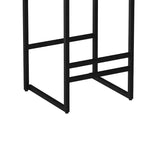 MAYEERTY Lot de 2 tabourets de bar modernes en velours, hauteur comptoir avec repose-pieds et dossier, noirs, pour cuisine