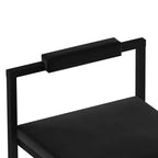 MAYEERTY Lot de 2 tabourets de bar modernes en velours, hauteur comptoir avec repose-pieds et dossier, noirs, pour cuisine
