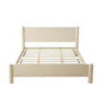 Cadre de lit plateforme en bois ModernLuxe taille Queen/King avec tête de lit, pas besoin de sommier tapissier, support à lattes en bois massif