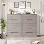 Commode de chambre à 5 tiroirs, commode haute de 50 pouces, commode verticale autoportante avec rangement, meuble de rangement en bois pour penderie