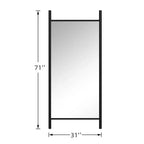 Miroir à cadre en bois massif de style échelle PexFix de 31 po l. x 71 po H, marron
