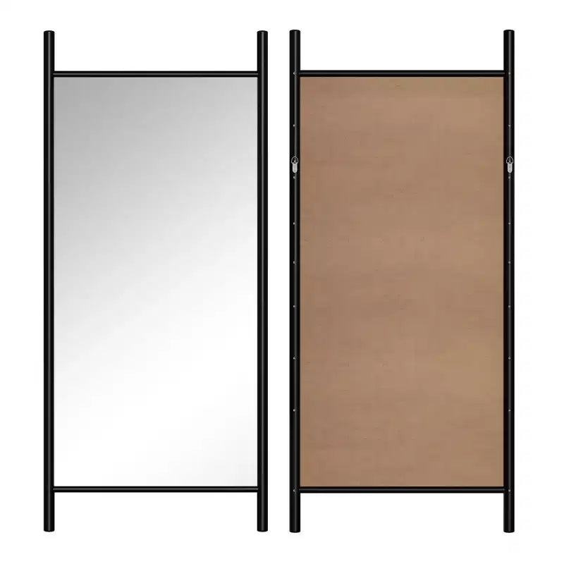 Miroir à cadre en bois massif de style échelle PexFix de 31 po l. x 71 po H, marron