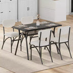 Chaises de salle à manger Acekool Boucle (lot de 2/4) avec dossier arqué de style milieu du siècle et pieds en métal, chaises d'appoint rembourrées pour cuisine et salon