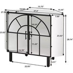 Meuble d'angle Acekool, buffet à 2 portes avec cadre en métal et étagères à 2 niveaux, organisateur de rangement pour salon, cuisine, chambre, salle de bain, blanc