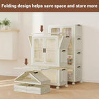 Armoire penderie Acekool pour enfants avec portes et roulettes, placard de rangement portable à 4 niveaux avec tringle et cintres, organiseur pour chambre d'enfant ou bébé