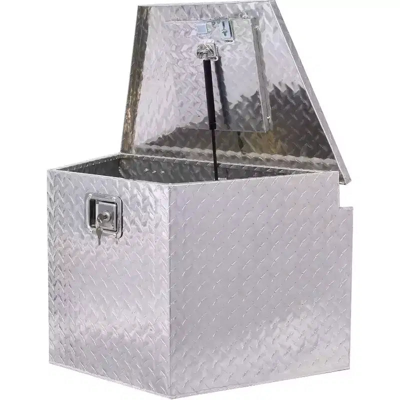 Acekool 29 Caisse à outils en aluminium pour benne de camion, Organisateur de rangement robuste avec serrure, Boîte à outils polyvalente pour remorque et camping-car, 29x16,5x18,5