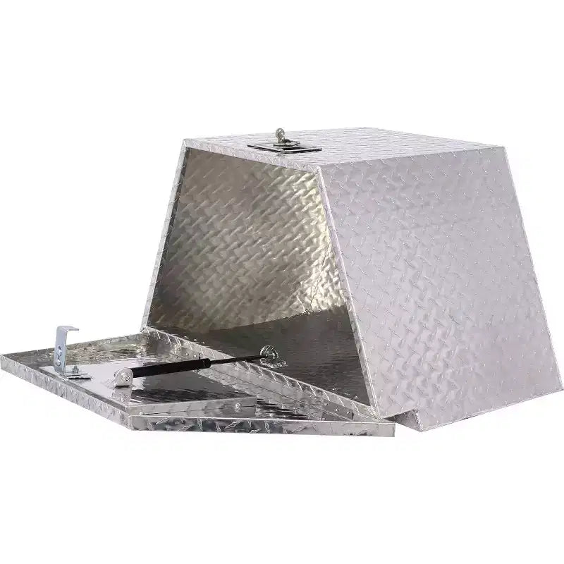 Acekool 29 Caisse à outils en aluminium pour benne de camion, Organisateur de rangement robuste avec serrure, Boîte à outils polyvalente pour remorque et camping-car, 29x16,5x18,5