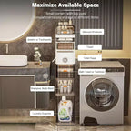 Meuble de Rangement Acekool Ultra-Mince pour Salle de Bain, Organisateur Étroit avec Roulettes, Design Moderne à Tiroirs pour Salle de Bain, Buanderie, Cuisine, Bureau