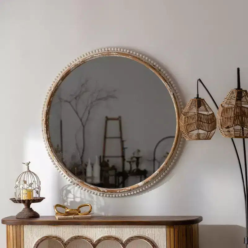 Maxax Wood Flat Wall Mirror
