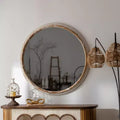 Maxax Wood Flat Wall Mirror