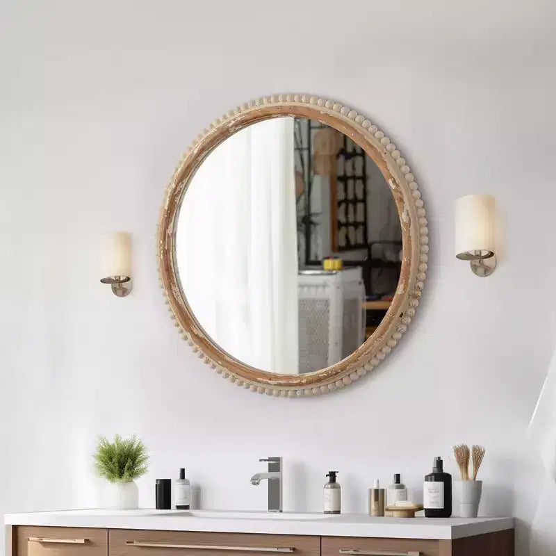 Miroir mural plat Maxax en bois