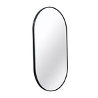 Miroir mural décoratif ovale en métal MAYEERTY, noir 20x28