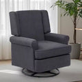 Acekool Swivel Glider Rocking Chair, 360 Rotation & Smooth Rock, Upholstered Maternity Seat for Nursery, Living Room & Office
