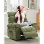 Fauteuil inclinable pivotant Acekool avec rotation à 360°, bascule à 30° et inclinaison à 135°, revêtement en chenille et cadre en acier pour petits espaces