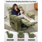 Fauteuil inclinable pivotant Acekool avec rotation à 360°, bascule à 30° et inclinaison à 135°, revêtement en chenille et cadre en acier pour petits espaces
