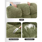 Fauteuil inclinable pivotant Acekool avec rotation à 360°, bascule à 30° et inclinaison à 135°, revêtement en chenille et cadre en acier pour petits espaces