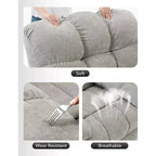 Fauteuil inclinable pivotant Acekool avec rotation à 360°, bascule à 30° et inclinaison à 135°, revêtement en chenille et cadre en acier pour petits espaces