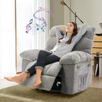 Fauteuil inclinable pivotant Acekool avec rotation à 360°, bascule à 30° et inclinaison à 135°, revêtement en chenille et cadre en acier pour petits espaces