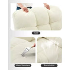 Fauteuil inclinable pivotant Acekool avec rotation à 360°, bascule à 30° et inclinaison à 135°, revêtement en chenille et cadre en acier pour petits espaces