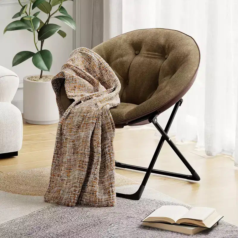 Chaise à fleurs d'intérieur en coton et fer - Chaise d'intérieur confortable, chaise décorative