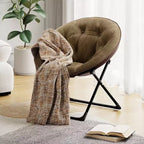 Chaise à fleurs d'intérieur en coton et fer - Chaise d'intérieur confortable, chaise décorative
