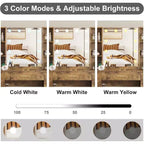 Coiffeuse Acekool avec miroir lumineux LED, 10 ampoules, 3 couleurs de luminosité, 6 tiroirs, 6 étagères ouvertes, table de maquillage pour chambre à coucher