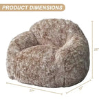 Pouf Géant Doux et Moelleux GustoWave avec Accoudoir pour Lecture Salon