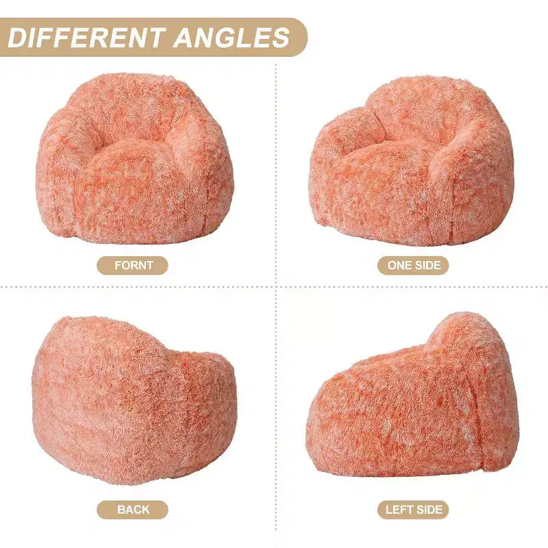 Pouf Géant Doux et Moelleux GustoWave avec Accoudoir pour Lecture Salon