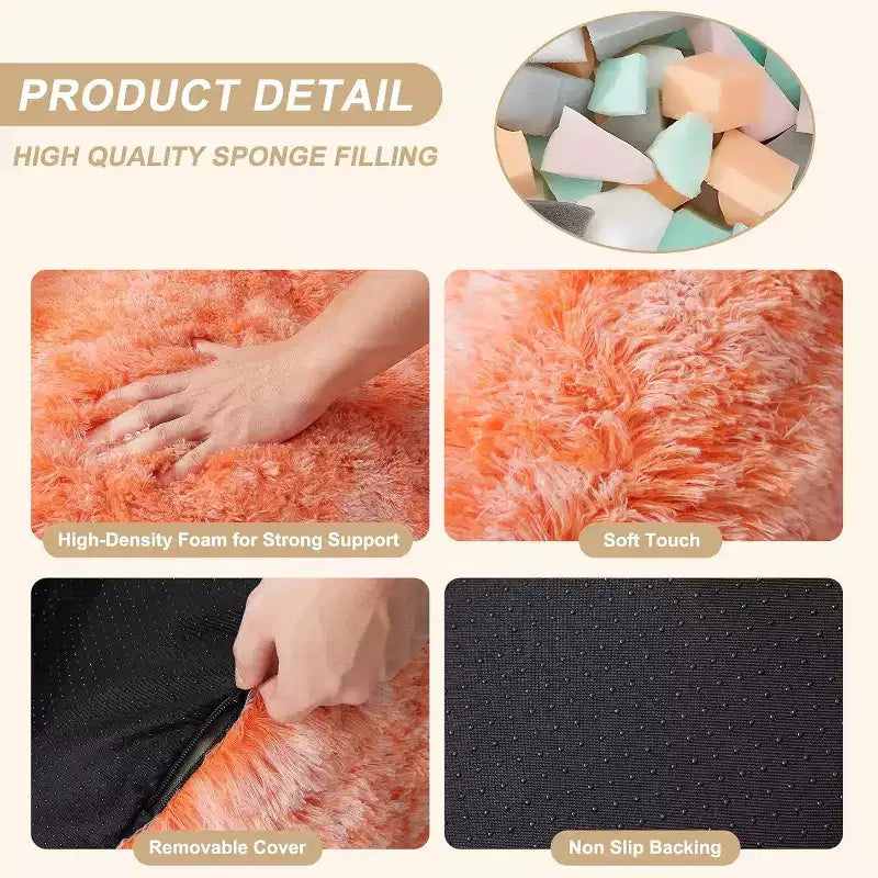Pouf Géant Doux et Moelleux GustoWave avec Accoudoir pour Lecture Salon