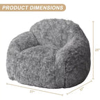Pouf Géant Doux et Moelleux GustoWave avec Accoudoir pour Lecture Salon