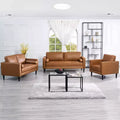Home Imports Emporium Upholstered Chair, Loveseat and Sofa Set Combos for Living Room in Tan, Leather