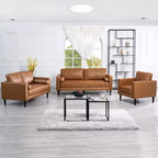 Home Imports Emporium Upholstered Chair, Loveseat and Sofa Set Combos for Living Room in Tan, Leather