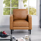 Ensemble de canapés, causeuses et fauteuils rembourrés Home Imports Emporium pour salon en cuir, couleur havane