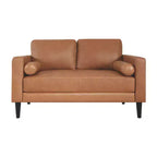 Ensemble de canapés, causeuses et fauteuils rembourrés Home Imports Emporium pour salon en cuir, couleur havane