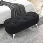 Banc de rangement TROPOW 1,16 m, banc ottoman rembourré avec rangement, pour le pied de lit dans la chambre à coucher, le salon