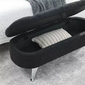 TROPOW 3.8ft Storage Ottoman Bench, Upholstered End of Bed Ottoman Bench with Storage Seating, for Foot in Bedroom, Living