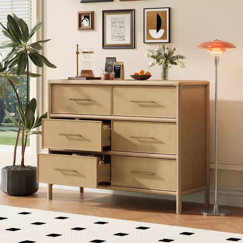 Christopher Knight Home Citlali Armoire de Rangement 6 Tiroirs en Bois d'Acacia Vintage 122 cm