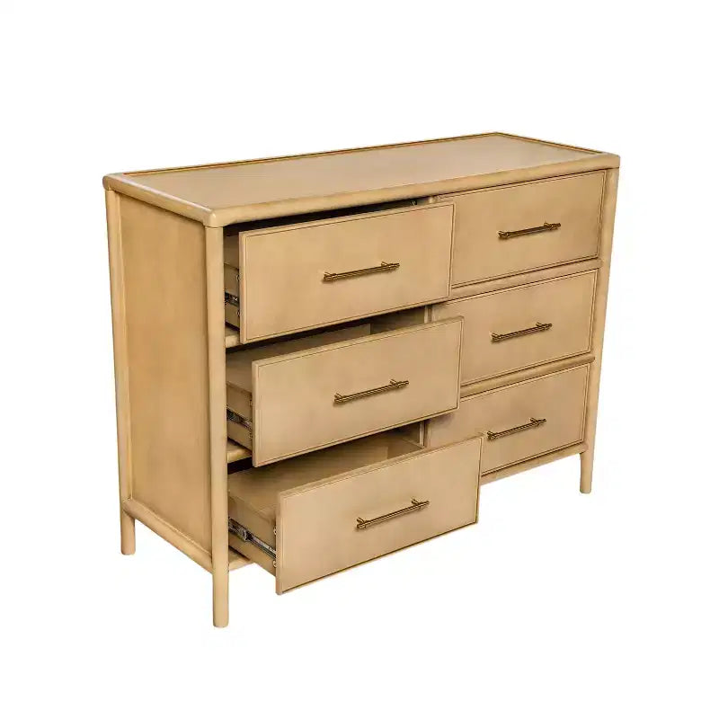 Christopher Knight Home Citlali Armoire de Rangement 6 Tiroirs en Bois d'Acacia Vintage 122 cm