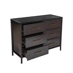 Christopher Knight Home Citlali Armoire de Rangement 6 Tiroirs en Bois d'Acacia Vintage 122 cm