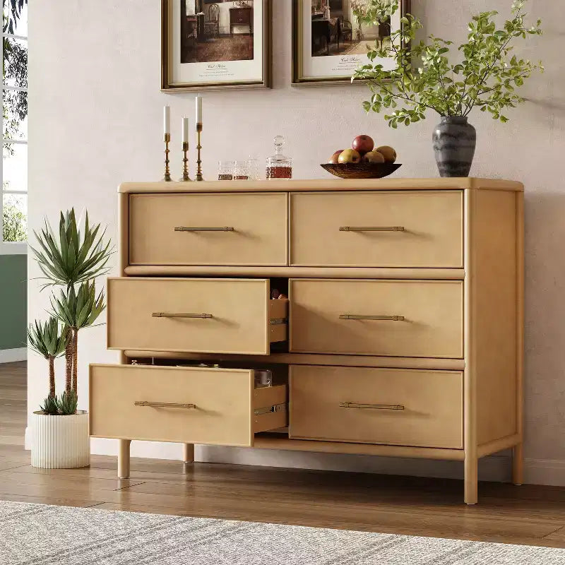 Christopher Knight Home Citlali Armoire de Rangement 6 Tiroirs en Bois d'Acacia Vintage 122 cm