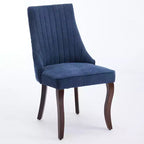 CLIHOME Lot de 2 chaises de salle à manger en rayonne flocage lin, chaises de cuisine avec canaux, chaise d'appoint confortable en tissu rembourré
