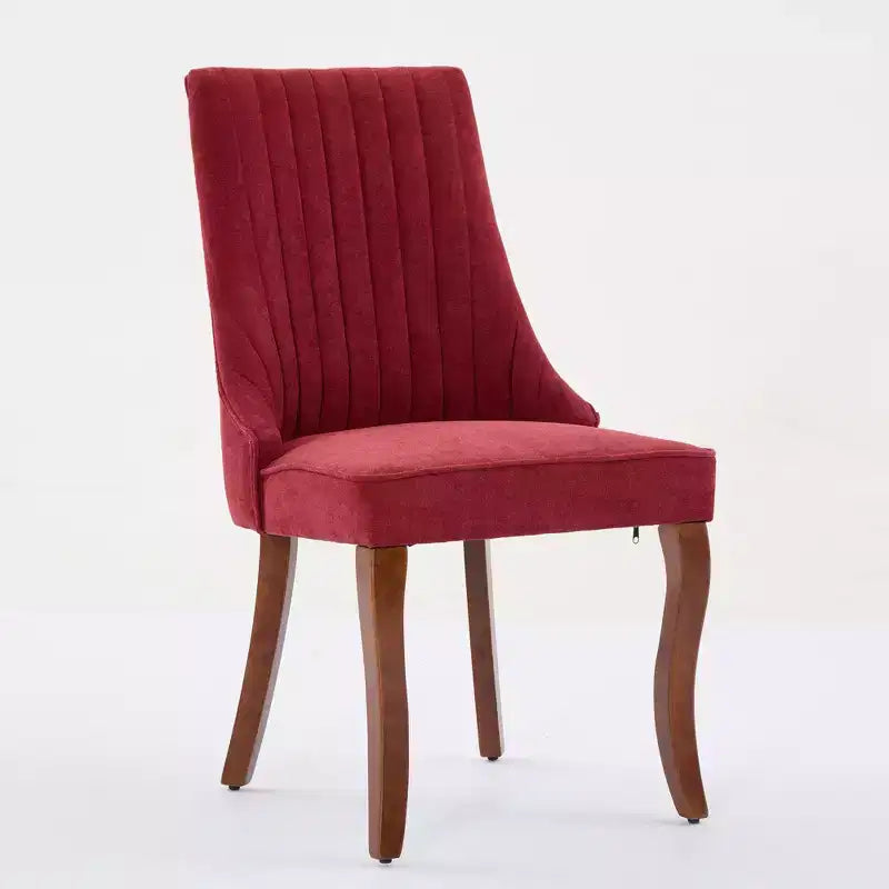 CLIHOME Lot de 2 chaises de salle à manger en rayonne flocage lin, chaises de cuisine avec canaux, chaise d'appoint confortable en tissu rembourré
