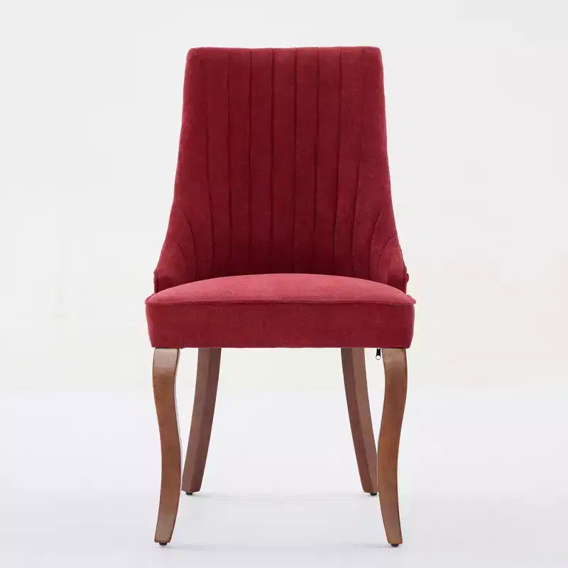 CLIHOME Lot de 2 chaises de salle à manger en rayonne flocage lin, chaises de cuisine avec canaux, chaise d'appoint confortable en tissu rembourré
